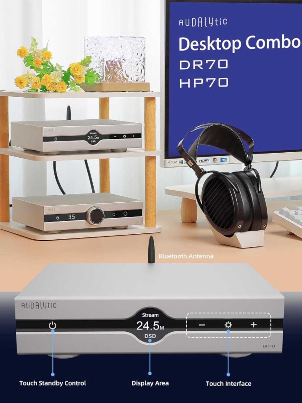 R2R Streaming DAC - Home Audio Network Bridge Streaming CK-01 Clock Native 1-bit - Picture 3 of 9